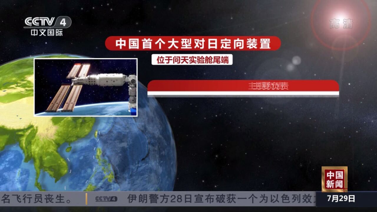 中国首个大型对日定向装置亮相太空