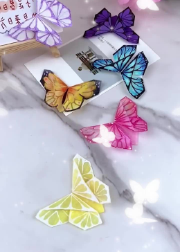 好美好梦幻的蝴蝶书签，看书也要有仪式感，教程超详细