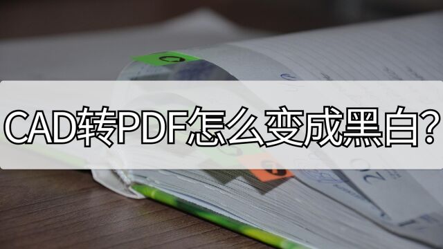 CAD转PDF怎么变成黑白?这点需要勾选一下