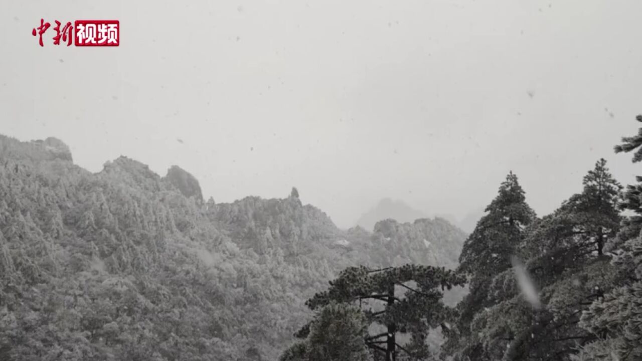 安徽黄山持续降雪银装素裹