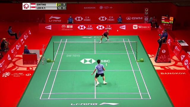 Loh Kean Yew (Singapore) vs Anthony Sinisuka Ginting (Indonesia) Badminton