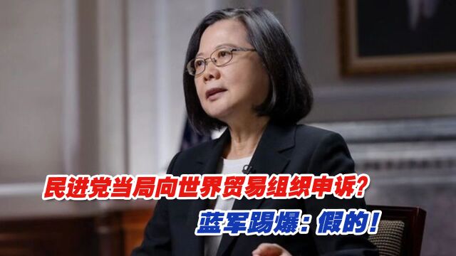 民进党当局向世界贸易组织申诉?蓝军踢爆:假的!