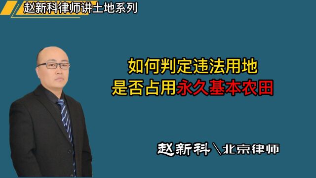 如何判定违法用地是否占用永久基本农田?