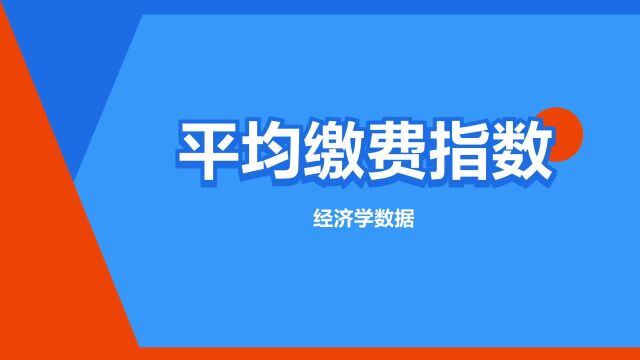 “平均缴费指数”是什么意思?