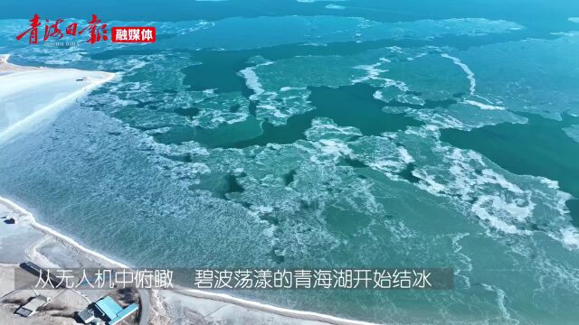 冬日青海湖:碎冰拼图 空灵寂静