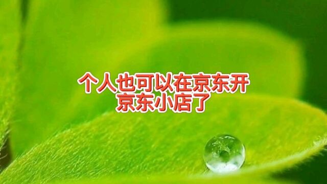 个人和个体工商户也可以在京东开京东小店了,网上卖东西创业机会