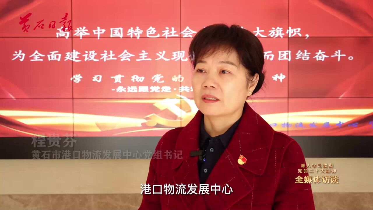 深入学习贯彻党的二十大精神ⷥ…襪’体访谈 黄石市港口物流发展中心