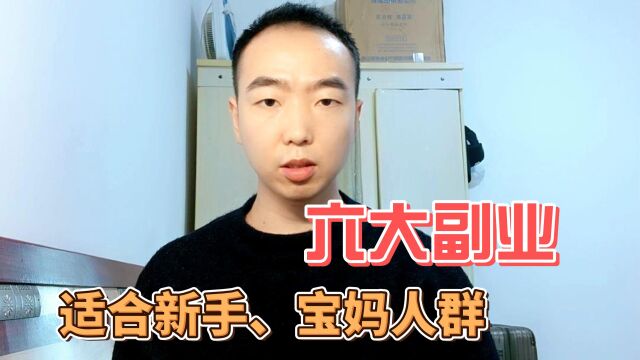 适合新手、宝妈人群的六大副业,个个都是干货