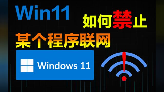 Win11如何禁止某个软件或程序联网?