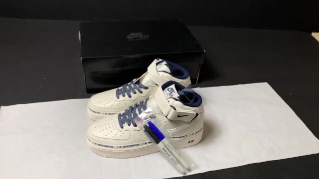 耐克 Air Force 1 Mid 空军一号反光中帮男女休闲板鞋多乐潮鞋