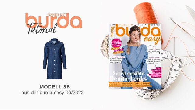 burda easy 2022年第6期 女装牛仔外套衬衫/缝纫手工diy缝纫纸样教程(德语)