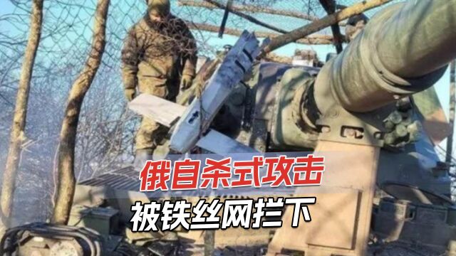 乌克兰榴弹炮加挂铁丝网,炮兵不费一枪一炮,拦下俄军巡飞弹