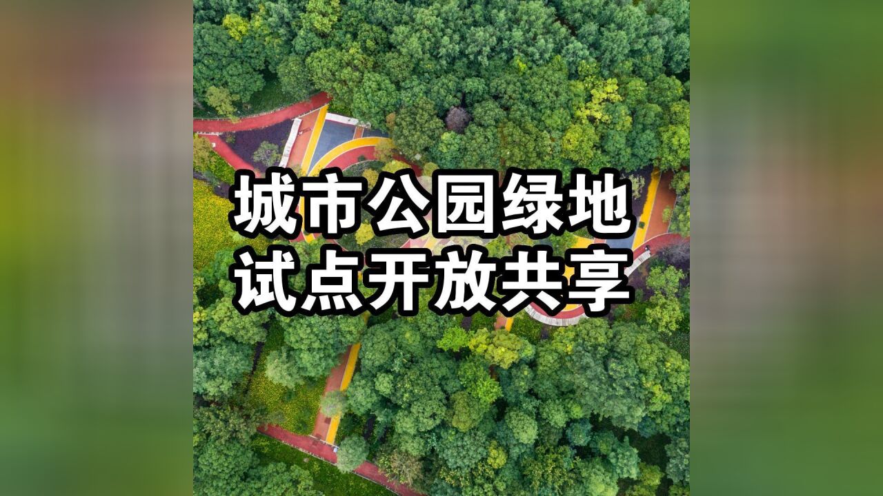 城市公园绿地试点开放共享,户外搭帐篷、运动健身有地可去