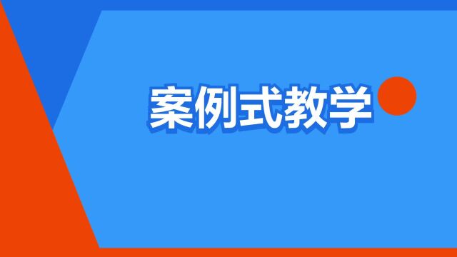 “案例式教学”是什么意思?