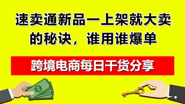 4.速卖通新品一上架就大卖的秘诀,谁用谁爆单