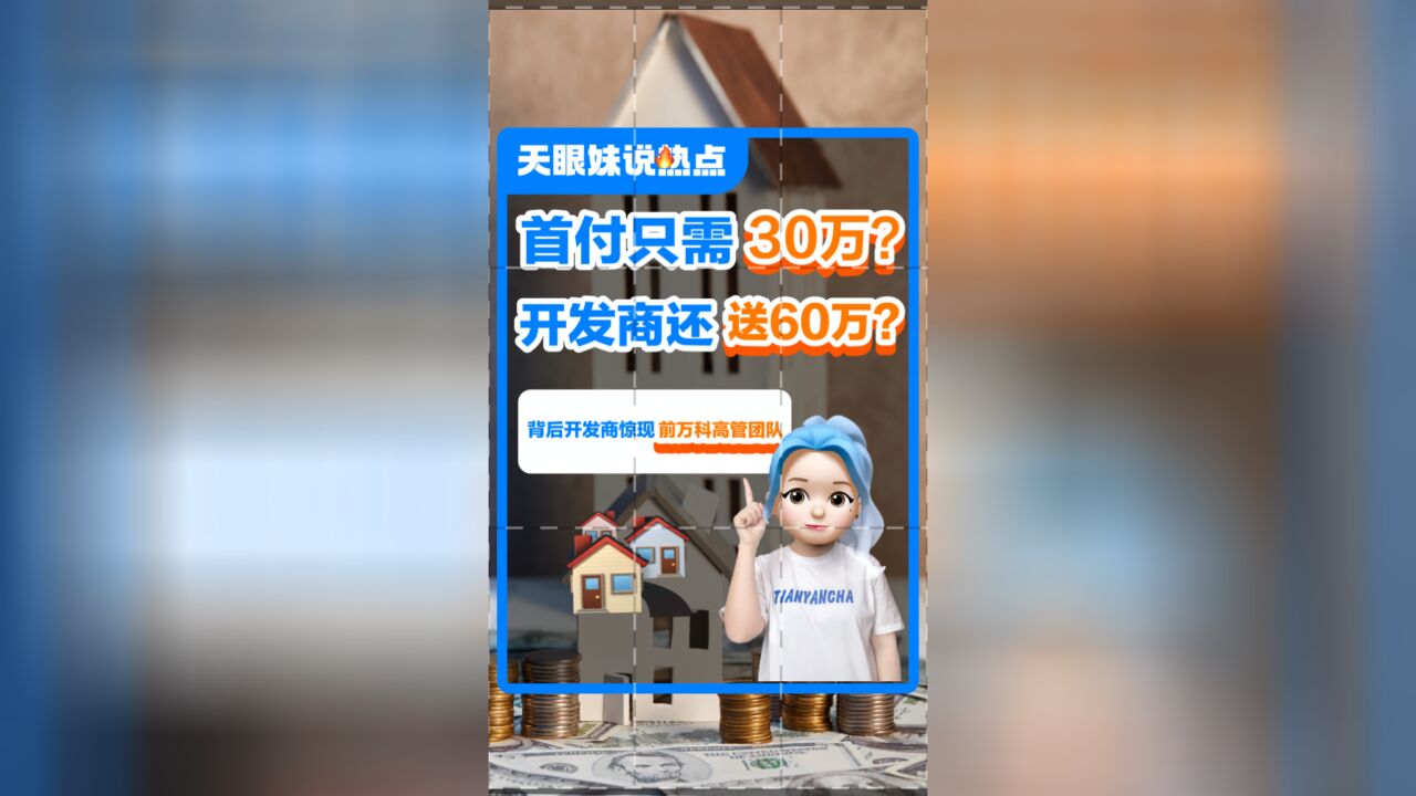 首付只需30万元?开发商送60万元不用还?