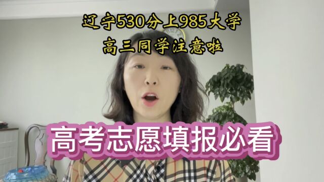 辽宁高考530540分,能去985大学吗?#高考#志愿填报#升学规划