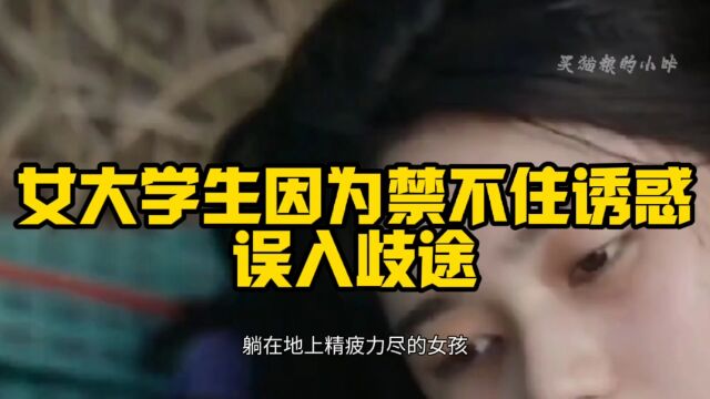 女大学生因为禁不住诱惑而误入歧途