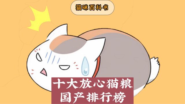 十大放心国产猫粮排行榜来喽!