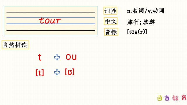 自然拼读:tour