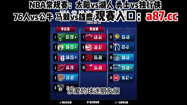 NBA常规赛官方直播:太阳vs湖人 勇士vs独行侠 (在线中文)高清观看比赛直播及录像回放