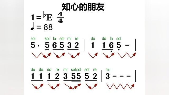 #零基础学简谱 《知心朋友》#唱谱 跟着视频一起学习唱谱吧#简谱视唱 #简谱 #简谱识谱教学