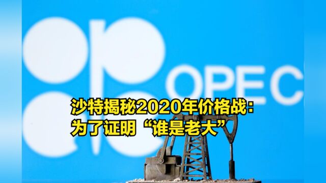 沙特揭秘2020年为何与俄罗斯发动价格战:为了证明“谁是老大”