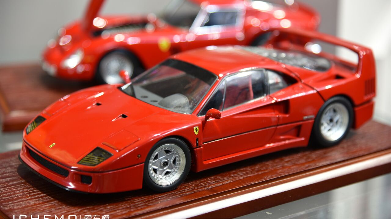 2023 中国模型展!Kyosho 1:18 合金全开 Ferrari F40 装饰板样品