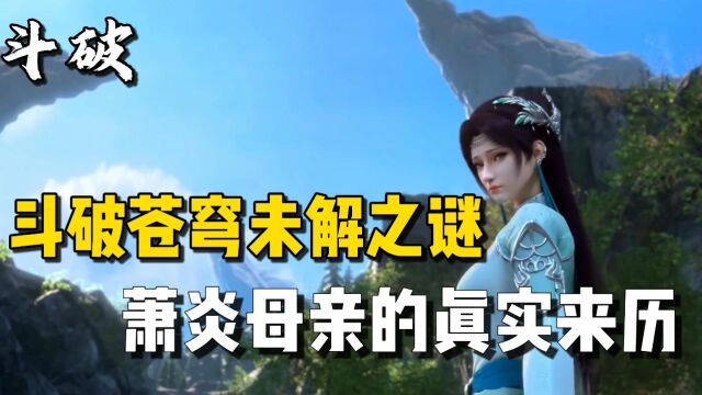 《斗破苍穹》:斗破苍穹未解之谜,萧炎的母亲原来是她?