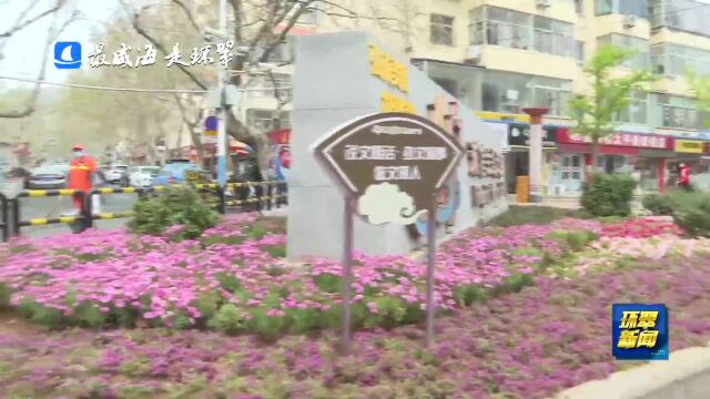 威海市环翠区:街头草花“换新颜” 为精致城市“锦上添花”