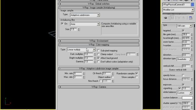 VRay物理相机VRay基础教学视频印象3dsMaxVray效果图制作与QTVR技术精粹视频教程