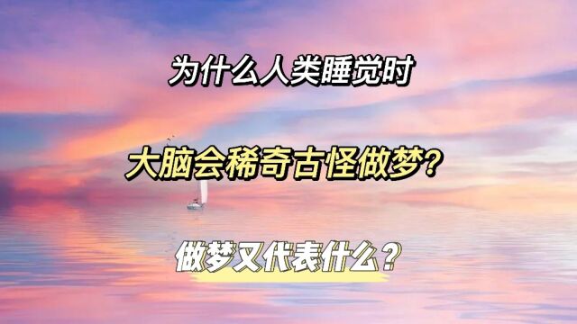 为什么人类睡觉时,大脑会稀奇古怪做梦?做梦又代表什么?