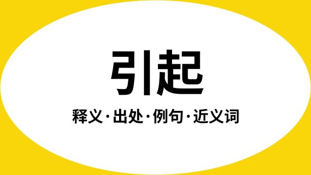 “引起”是什么意思?