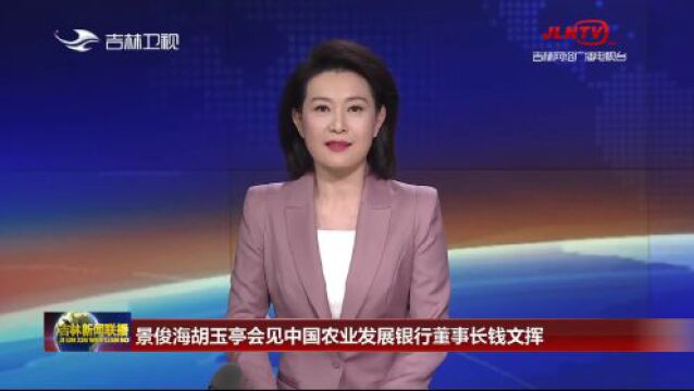 景俊海胡玉亭会见中国农业发展银行董事长钱文挥