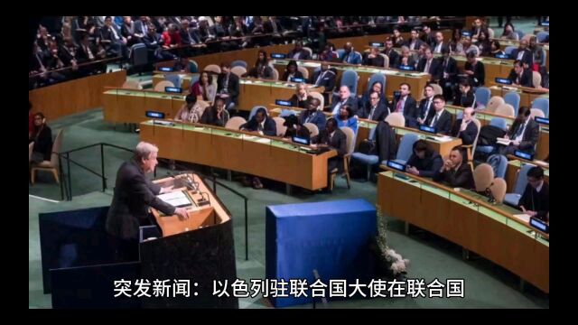 以色列驻联合国大使在联合国安理会发言时佩戴纳粹时代的黄星标志