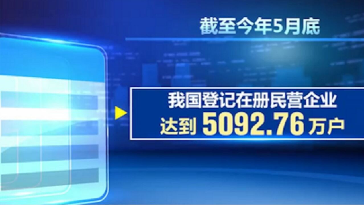 我国登记在册民营企业突破5000万户