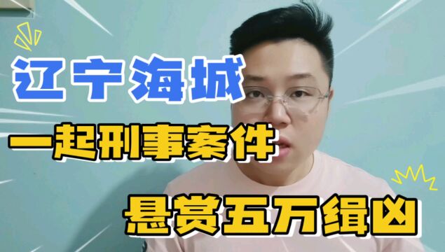 辽宁海城发生一起刑事案件,警方悬赏5万缉凶,揭示案情细节