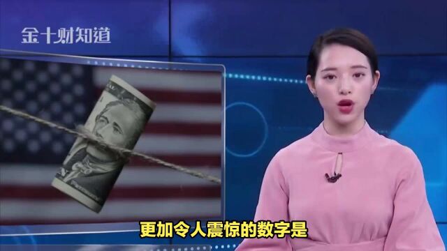 美国债务利息将在12个月内达到1.3万亿