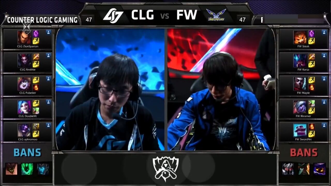 【2015全球总决赛】小组赛 CLG vs FW