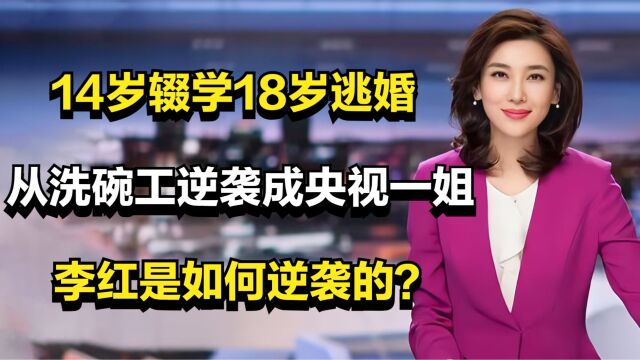 14岁辍学18岁逃婚,从洗碗工逆袭成央视一姐,李红是如何逆袭的?