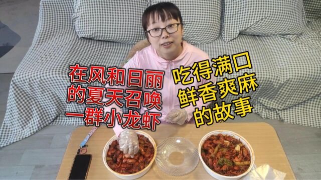 在风和日丽的夏天召唤一群小龙虾吃得满口鲜香爽麻的故事