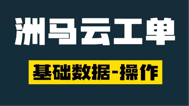 【web】洲马云工单基础数据