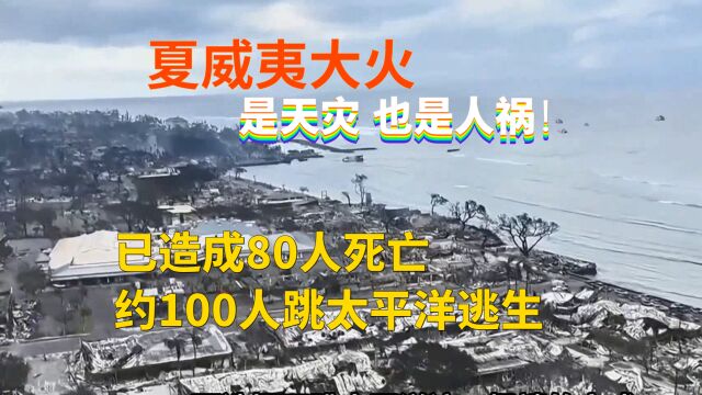 是天灾,更是人祸!夏威夷大火约100人跳太平洋逃生,已造成80人死亡,超2200座建筑受损被毁