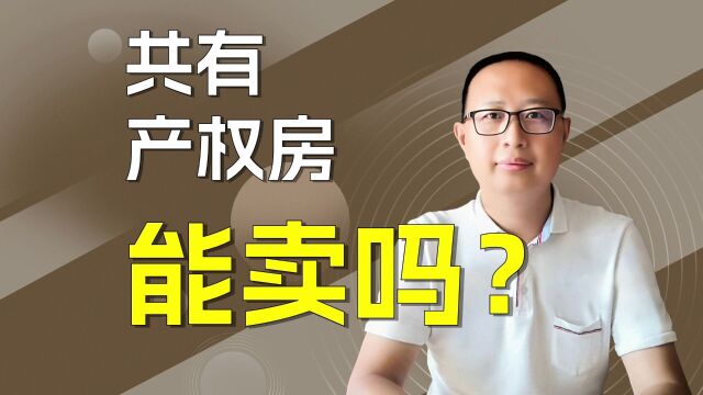 共有产权房能卖吗?