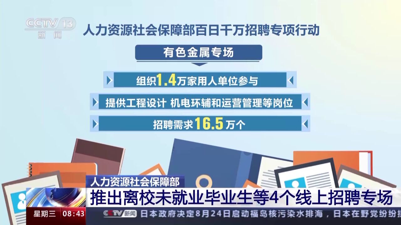 招聘需求达33.3万个 人社部推出4个线上招聘专场