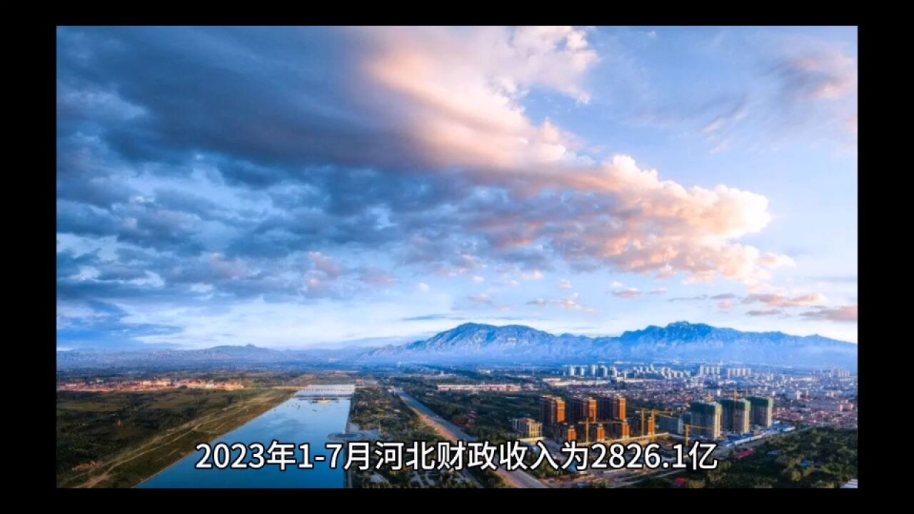 2023年17月河北各地财政收入,石家庄增速趋缓,邯郸保持增速