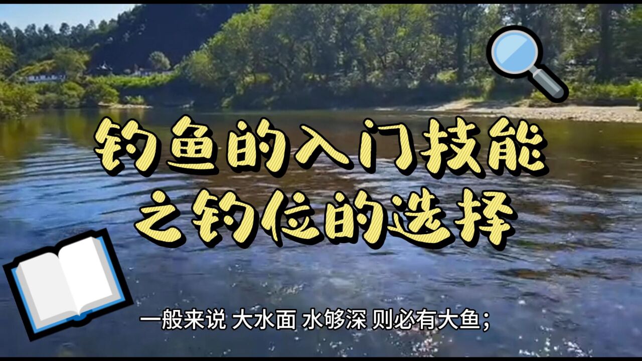 钓鱼的入门技能之钓位的选择