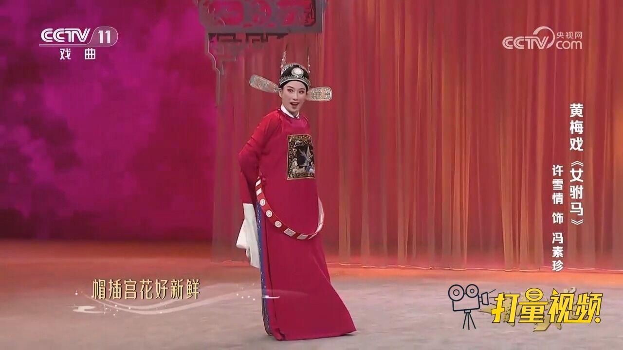 黄梅戏《女驸马》,许雪晴饰演冯素珍,夫妻恩爱花好月儿圆