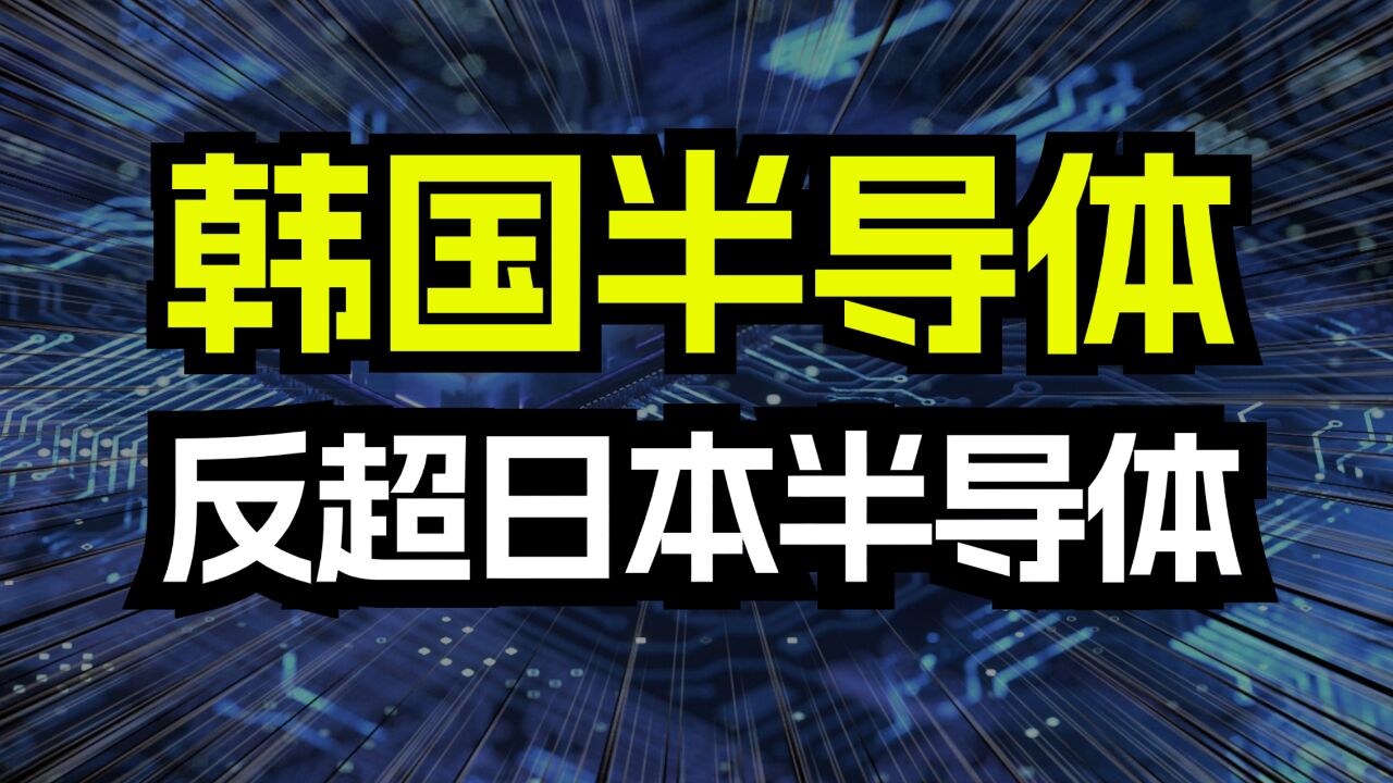 韩国半导体!反超日本!怎么做到的?