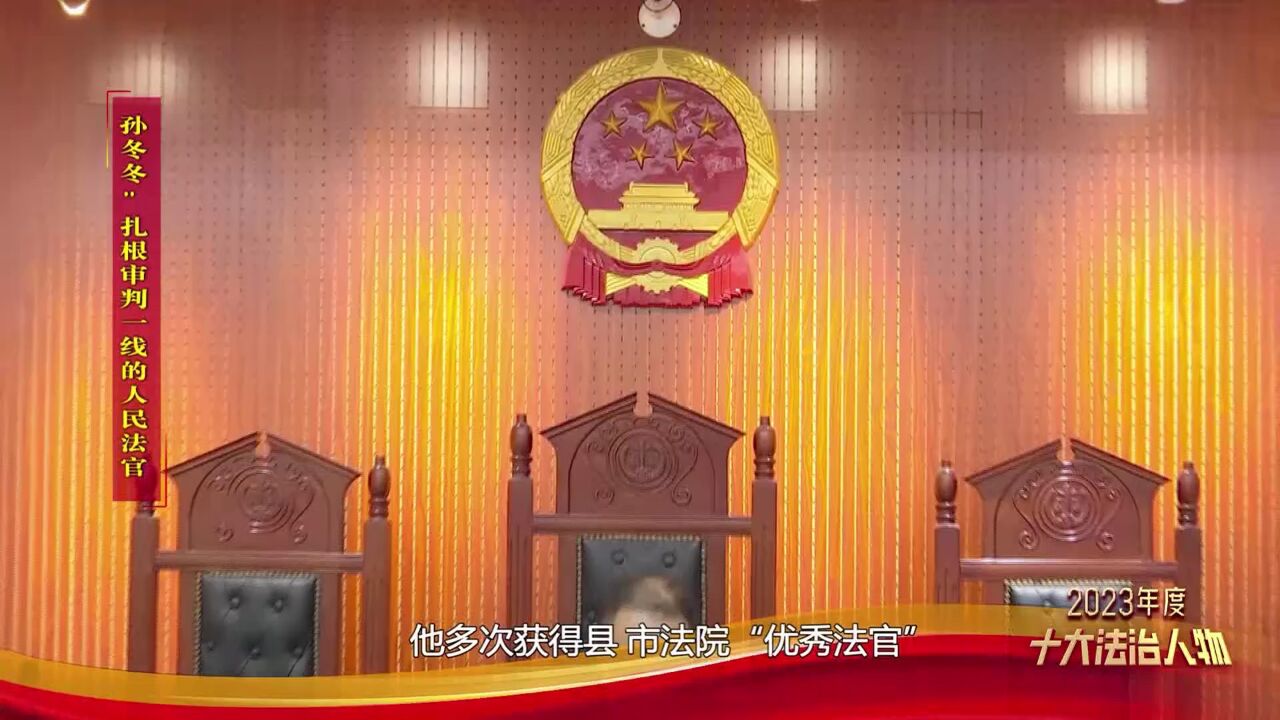 十大法治人物 怀远县人民法院法官孙冬冬